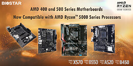 BIOSTAR introduces Ryzen 5000 Compatibility for AMD 400 and 500 Series Motherboards