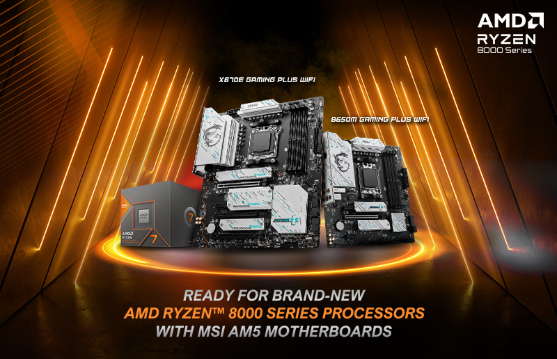 MSI AM5 & AM4 Motherboards Now Compatible with Ryzen 8000 & 5000 Series CPUs