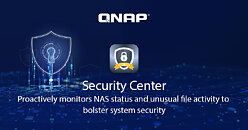 QNAP's Security Center boosts NAS data security by actively monitoring file activity.